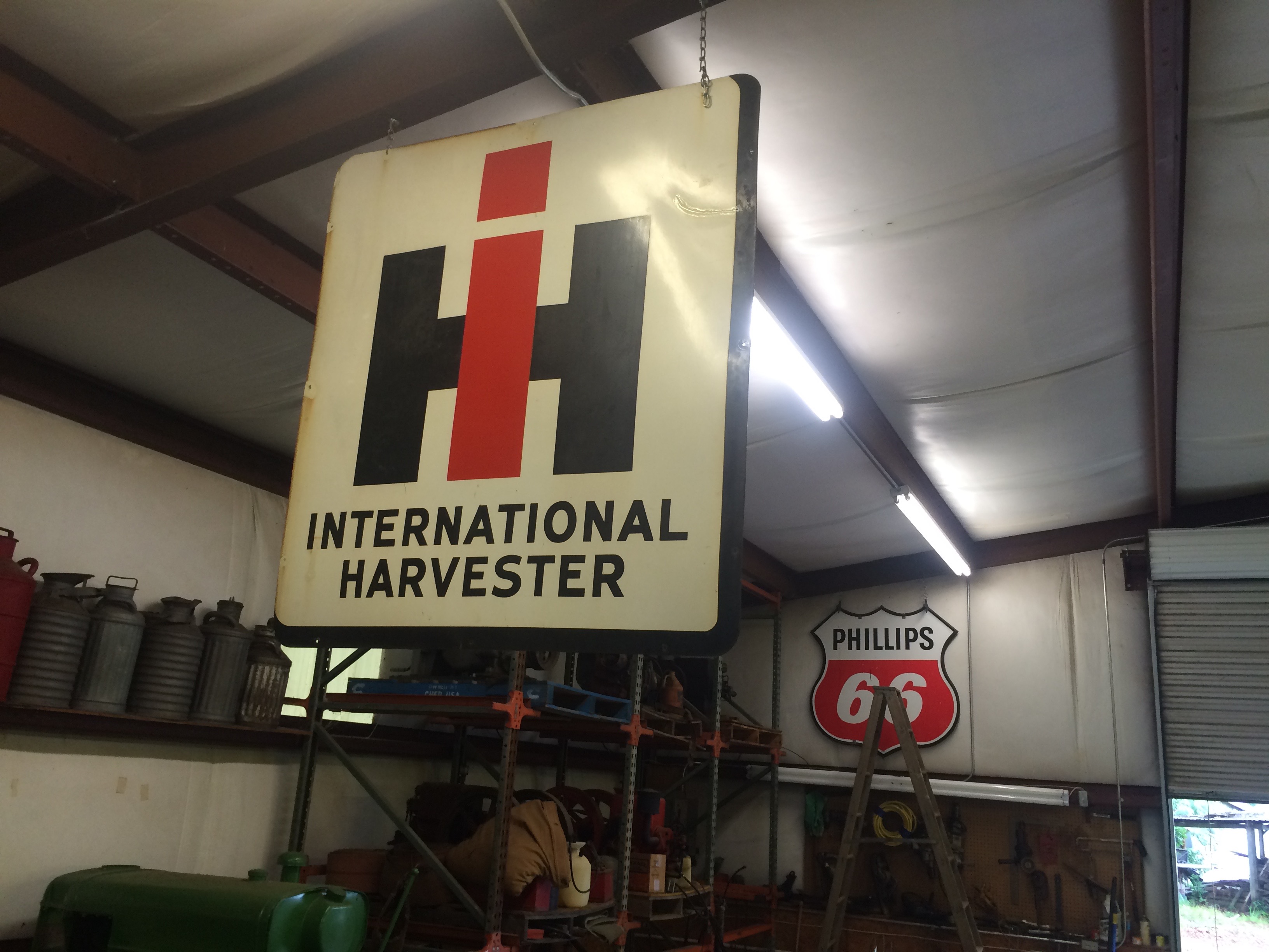 027 Interior Sign IH International Harvester Scholl Engine Shop